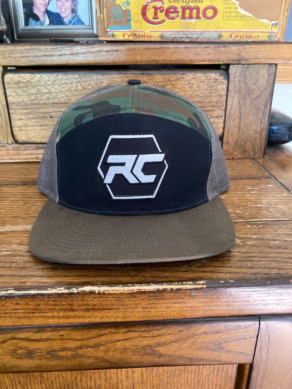 RIDGECONCEPTS Mesh Back Trucker Hat in Brown